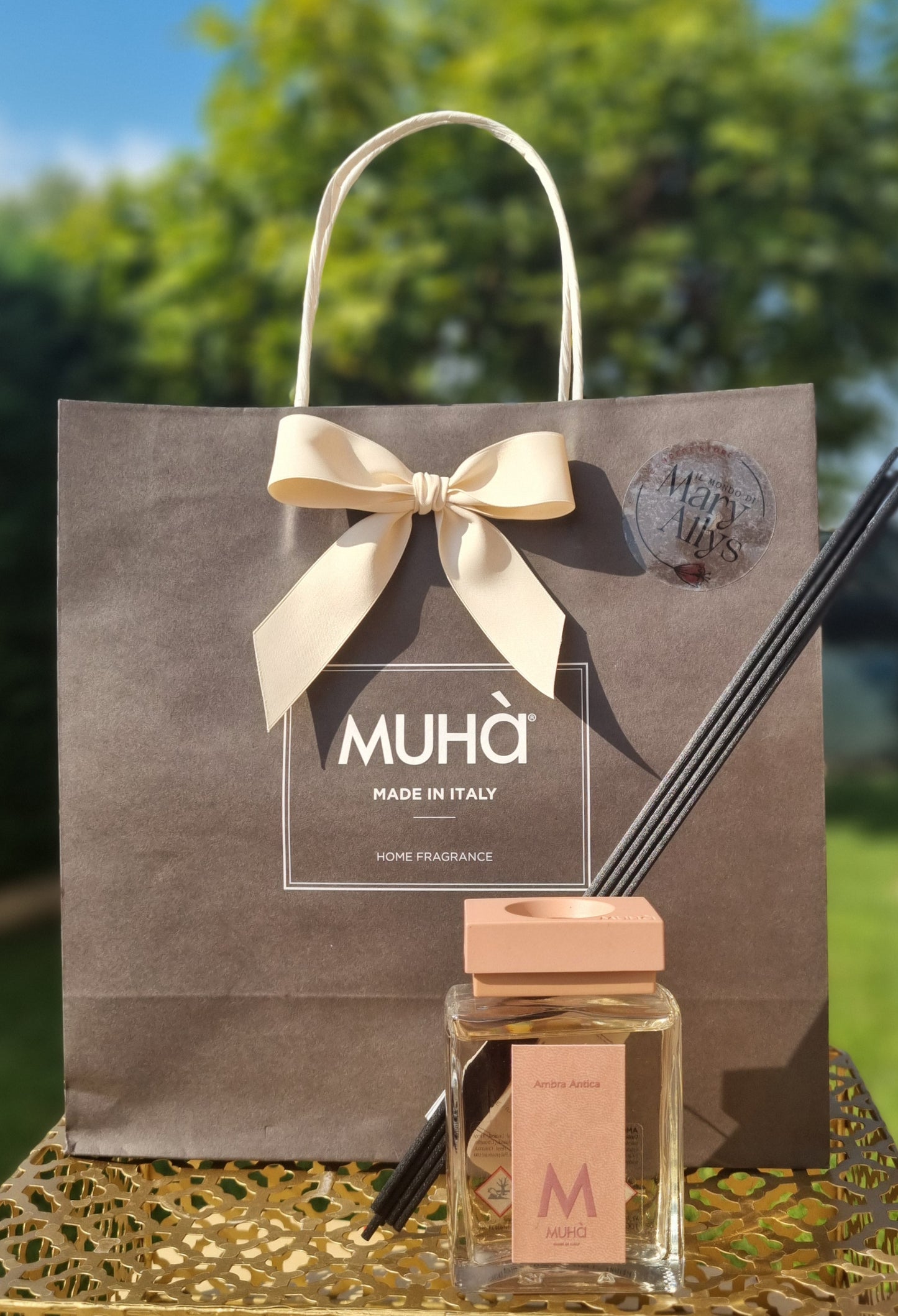 MUHA' Profumatore ambiente bastoncini 100ml AMBRA ANTICA