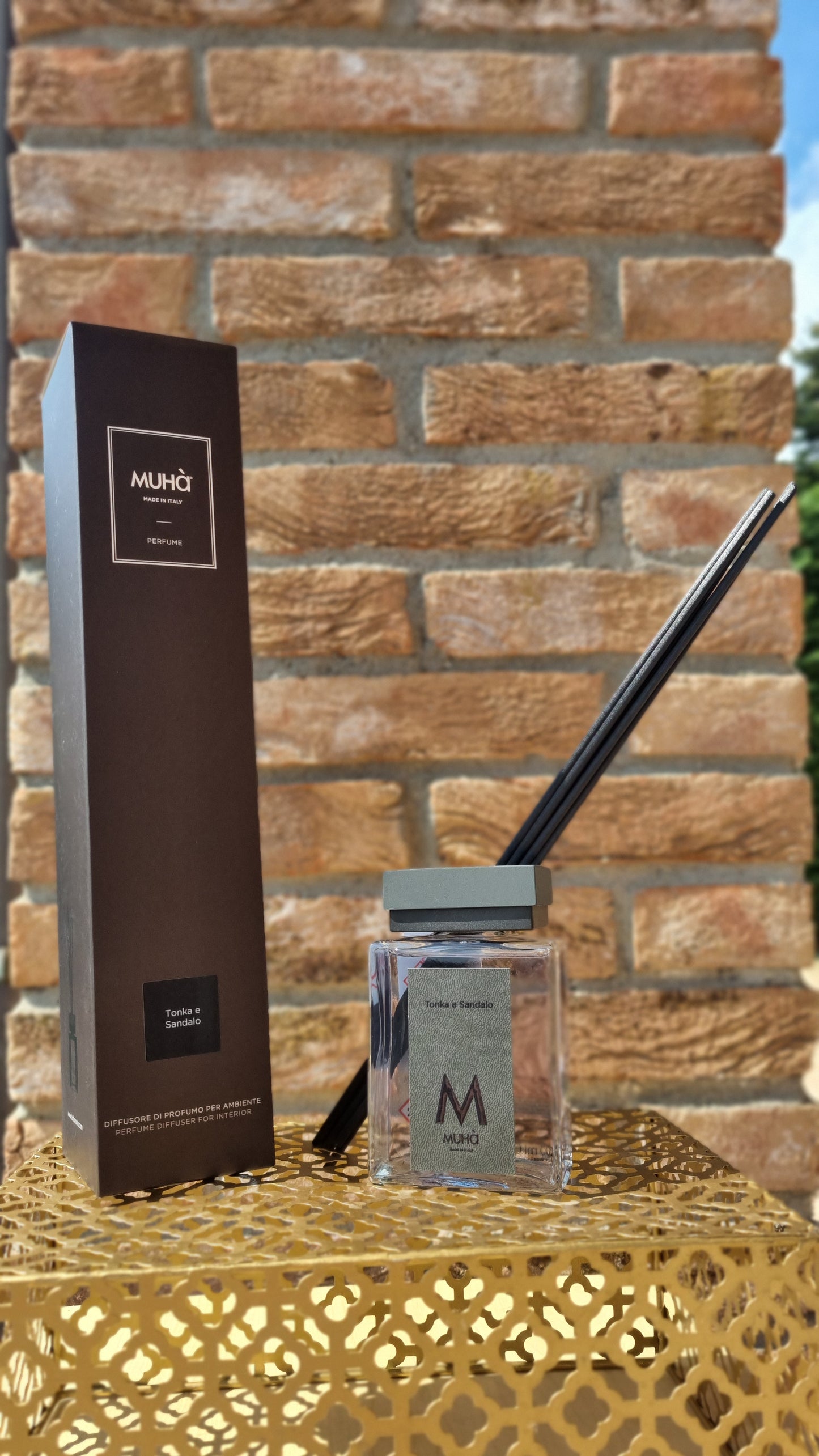 MUHA' Profumatore ambiente bastoncini 200ml TONKA E SANDALO