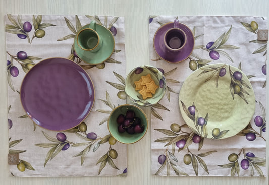 SET 2 TOVAGLIETTE OLYVIA Rose&Tulipani