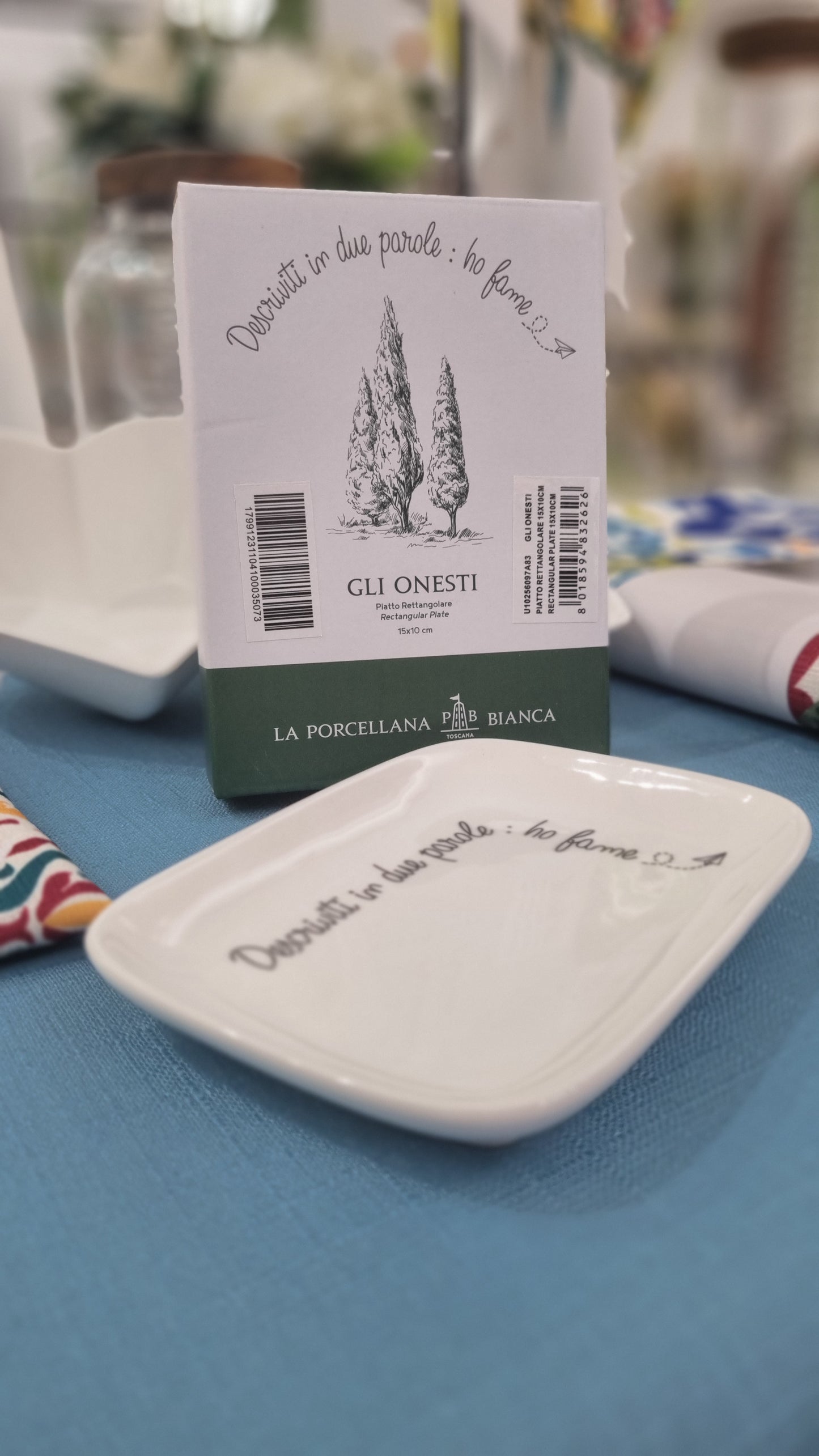 PIATTINO RETTANGOLARE 15X10 LA PORCELLANA BIANCA