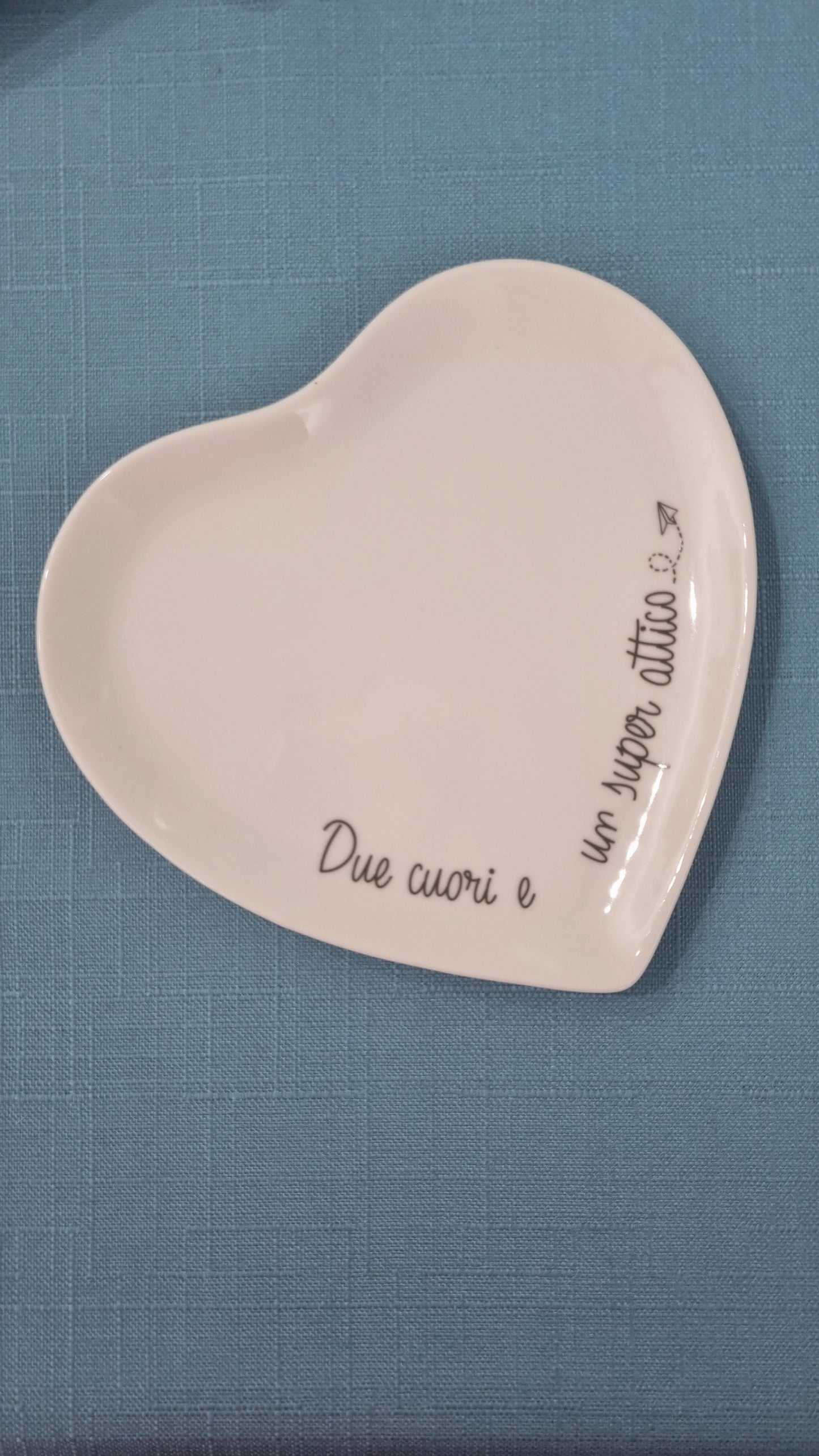 SET 2 PIATTINI CUORE diametro 17,5 cm La Porcellana Bianca