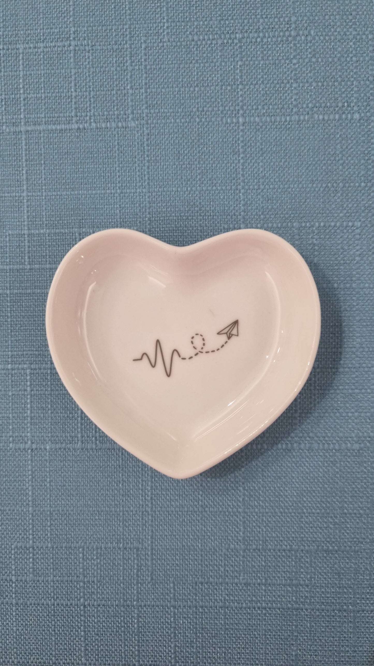 SET 2 PIATTINI CUORE diametro 7,5 cm La Porcellana Bianca