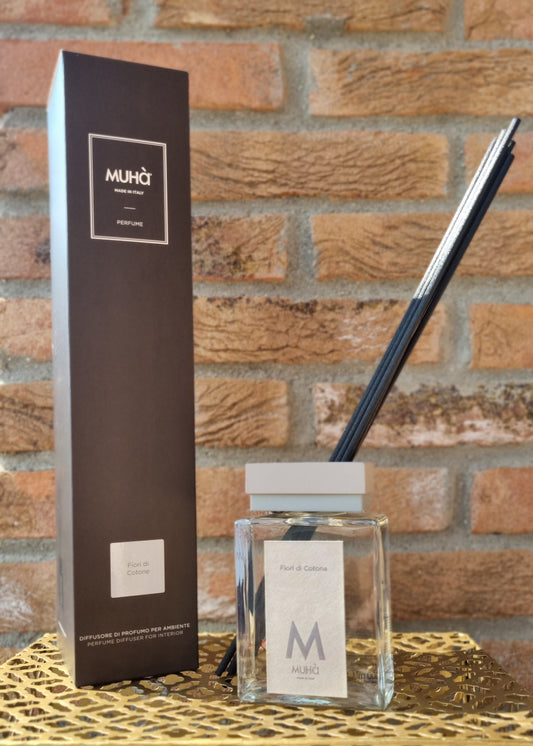 MUHA' Profumatore ambiente bastoncini 200ml FIORI DI COTONE