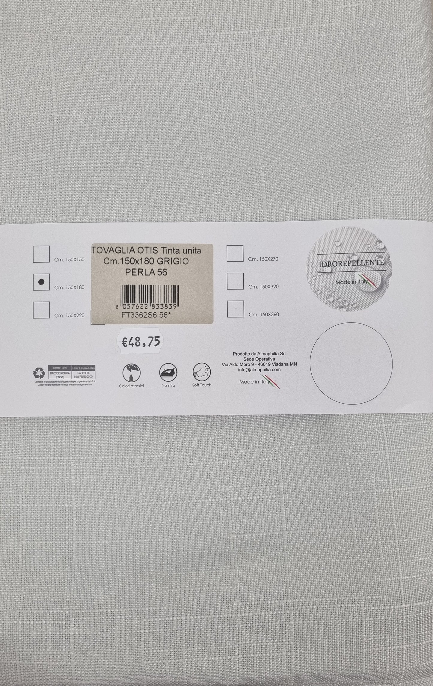 TOVAGLIA OTIS 150X180 (6 POSTI) Casa Anversa