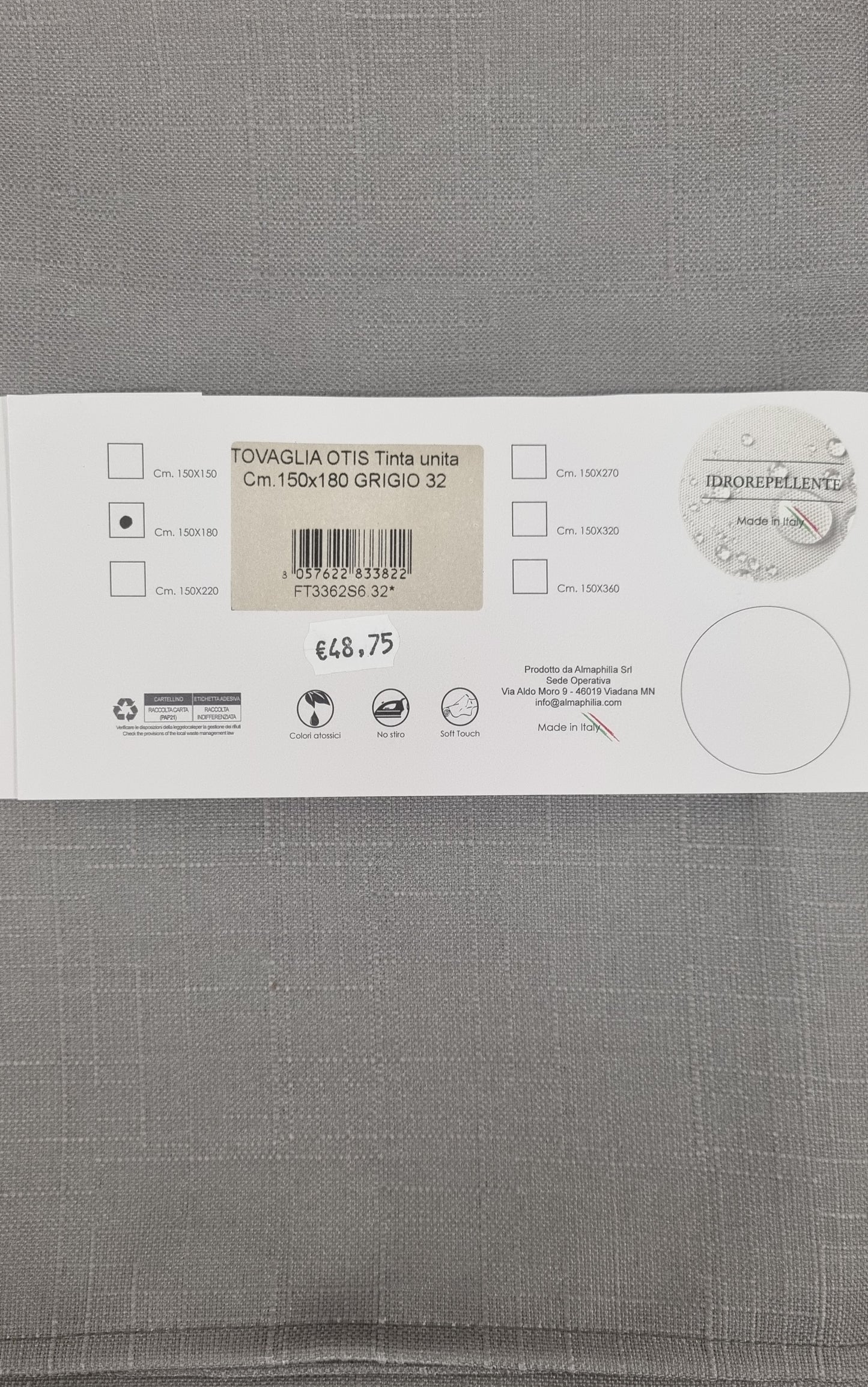 TOVAGLIA OTIS 150X180 (6 POSTI) Casa Anversa