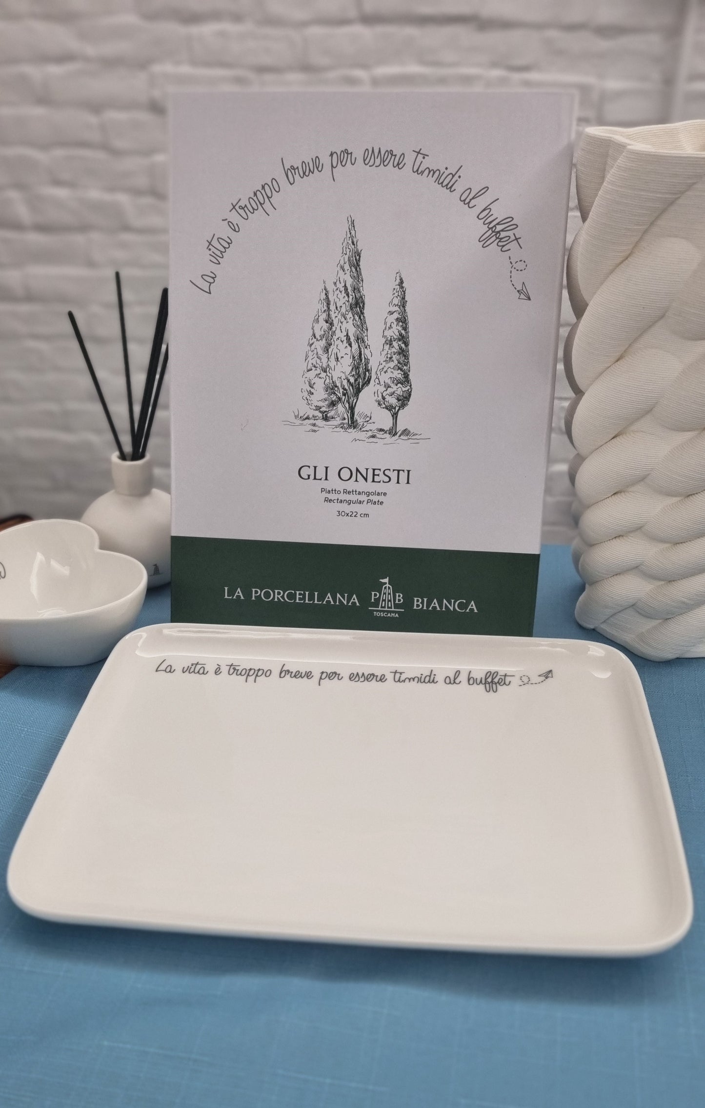 PIATTO RETTANGOLARE 30X22 LA PORCELLANA BIANCA