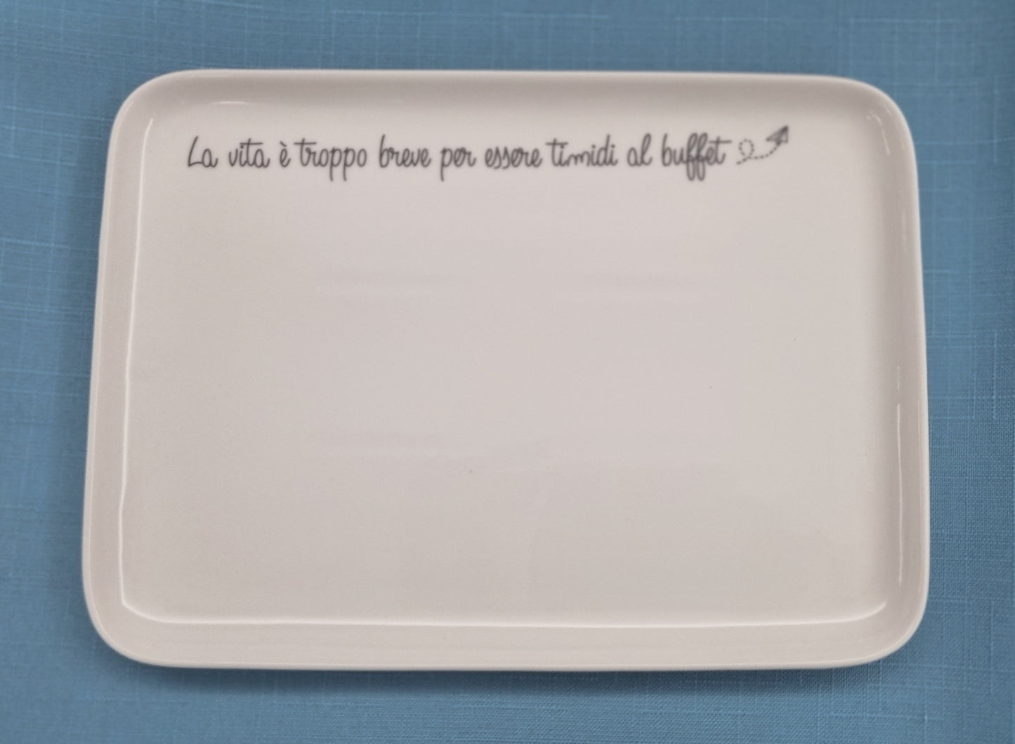 PIATTO RETTANGOLARE 30X22 LA PORCELLANA BIANCA