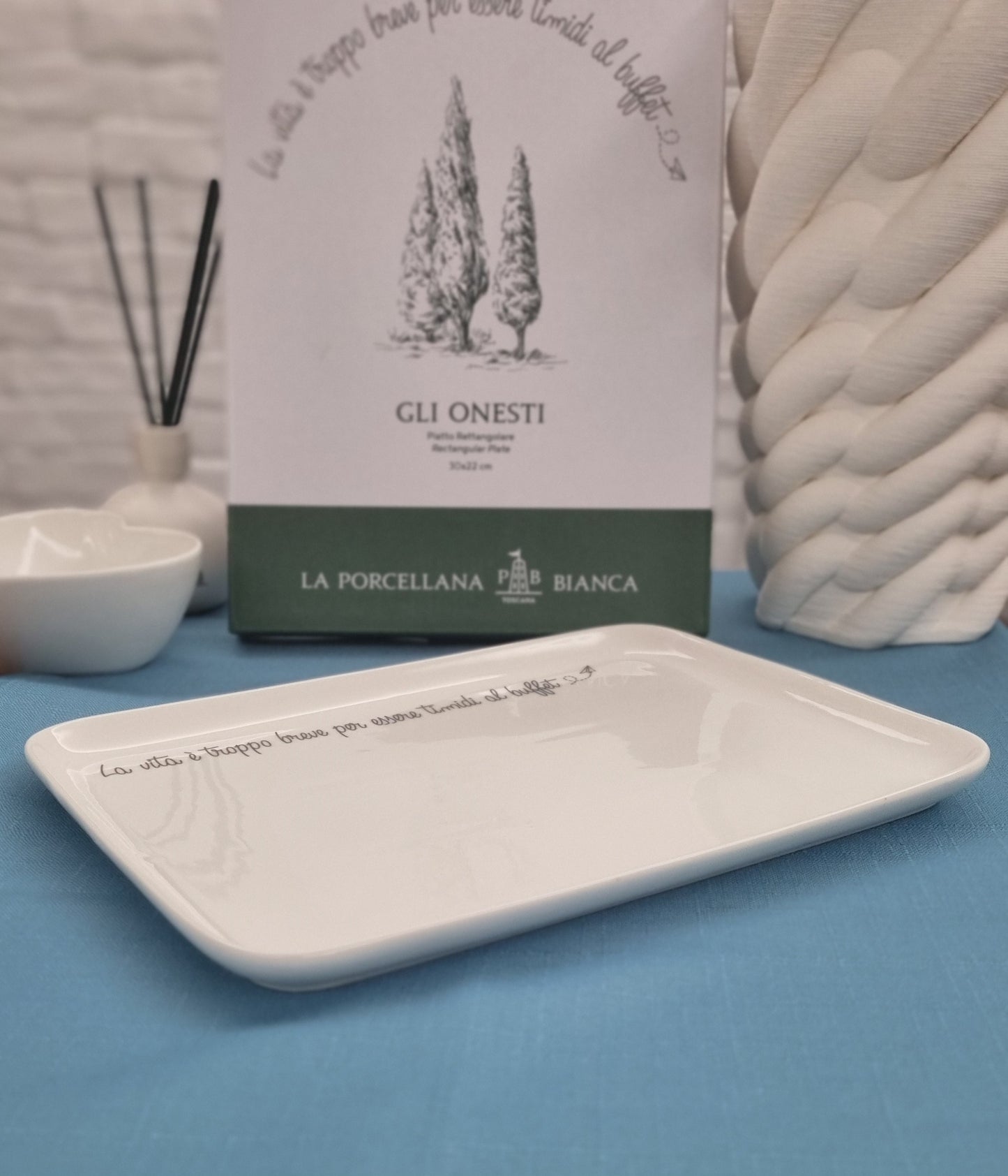 PIATTO RETTANGOLARE 30X22 LA PORCELLANA BIANCA