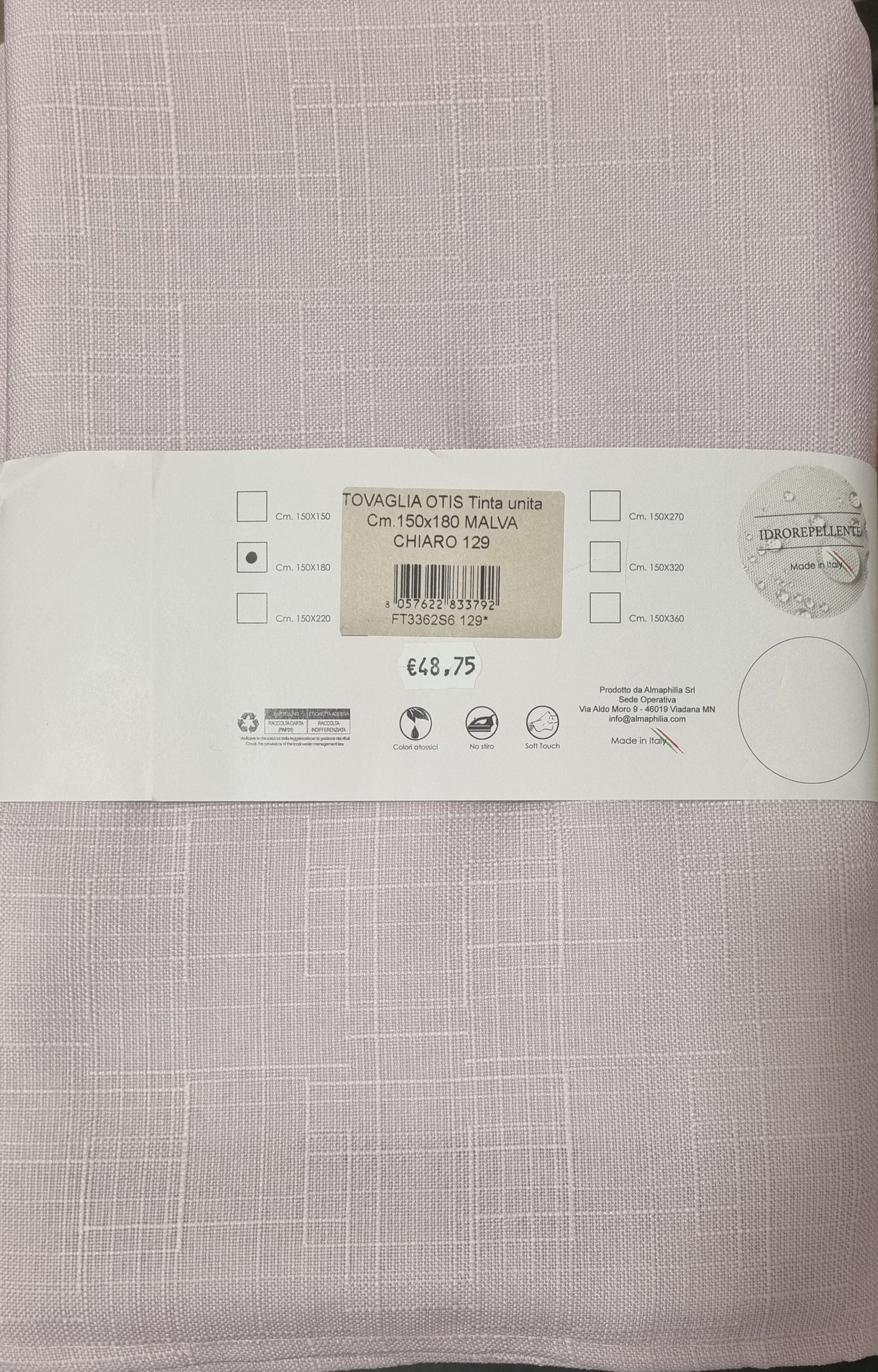 TOVAGLIA OTIS 150X180 (6 POSTI) Casa Anversa