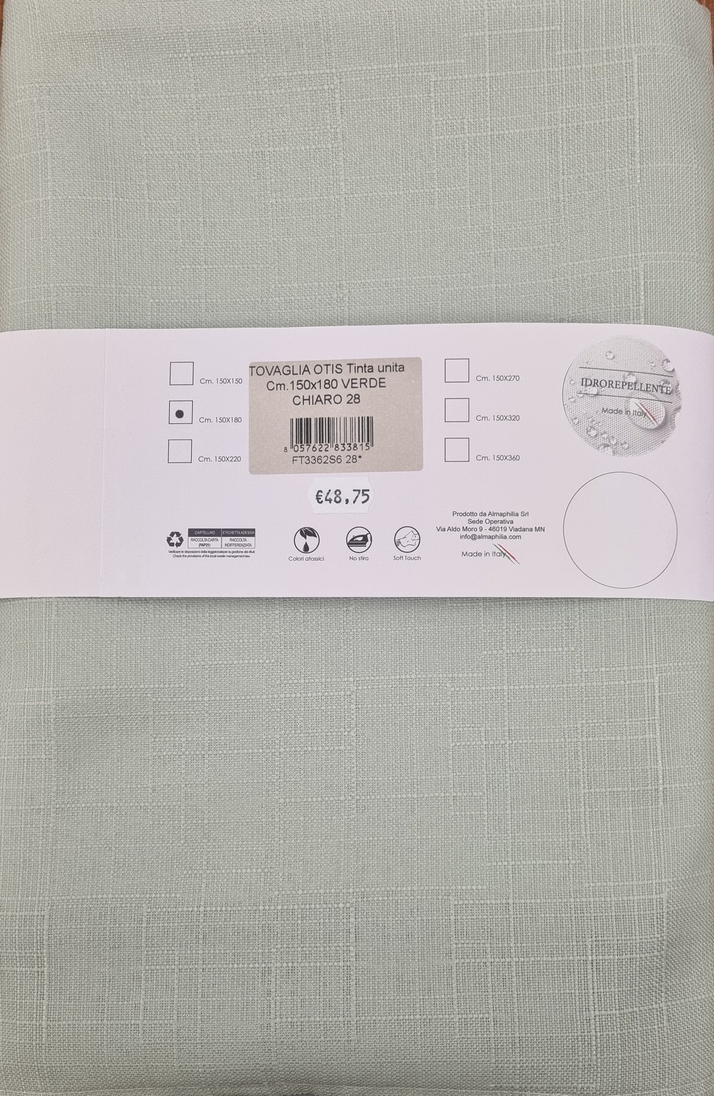 TOVAGLIA OTIS 150X180 (6 POSTI) Casa Anversa